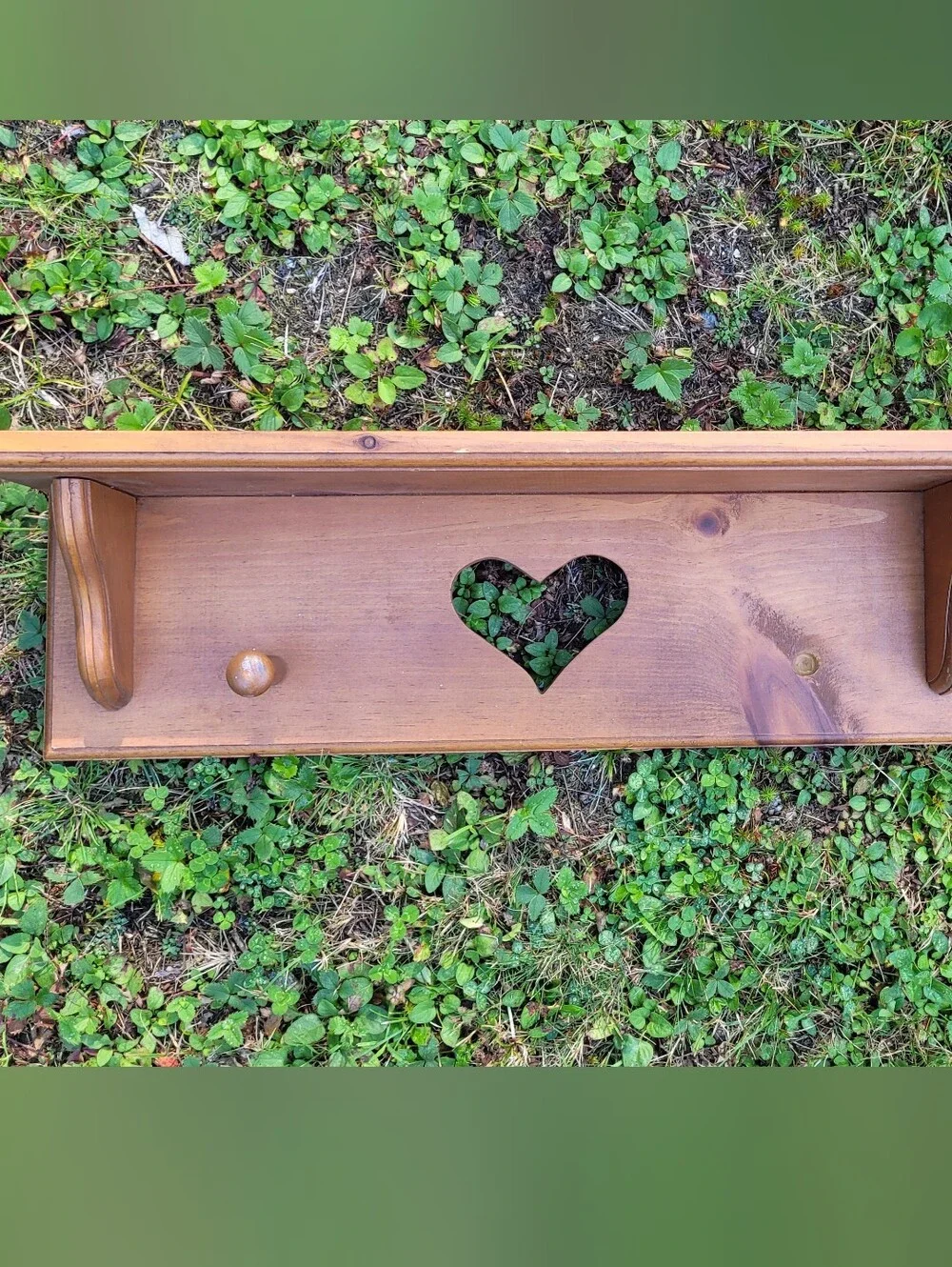 Cottagecore Heart Shelf Wood Farmhouse